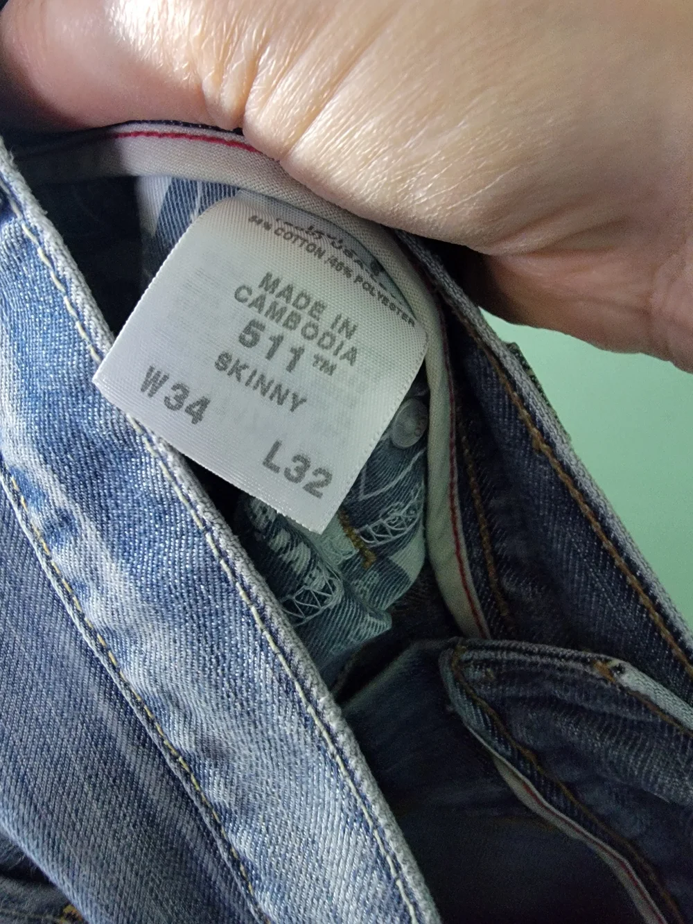 Vntg Levi's 511 Light Blue Skinny Leg Jeans